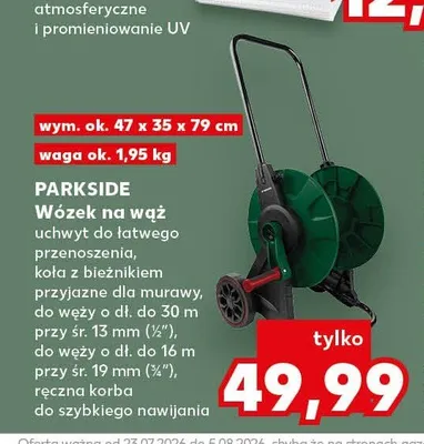 Wózek na wąż Parkside promocja w Kaufland