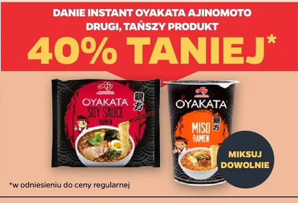 Danie instant Ajinomoto (różne rodzaje) promocja w Netto