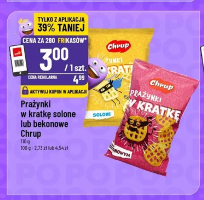 Prażynki w kratkę solone Chrup promocja w POLOmarket