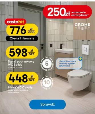Miska WC Cavally deska wolnoopadająca z duroplastu promocja w Castorama