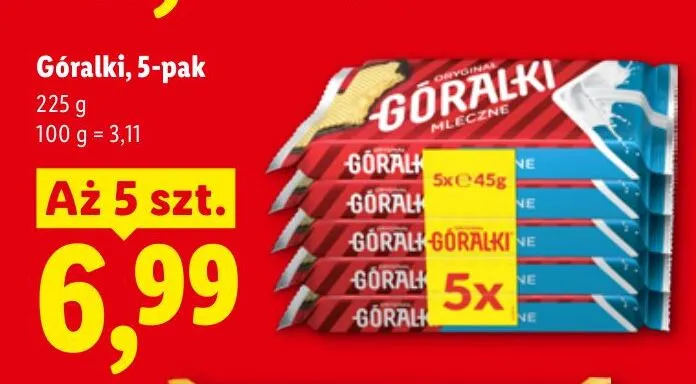 Wafelki Góralki 5-pak promocja w Lidl