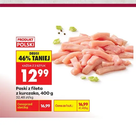 Paski z fileta z kurczaka promocja w Biedronka