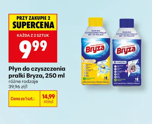 Płyn do czyszczenia pralki Bryza promocja w Biedronka