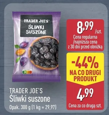 Śliwki suszone promocja w Aldi