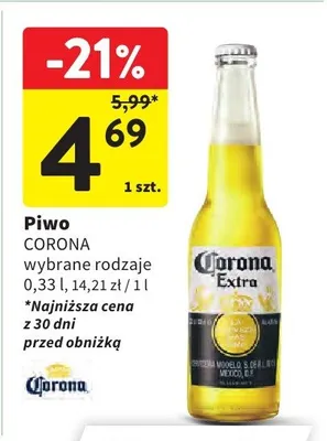 Piwo wybrane rodzaje promocja w Intermarche