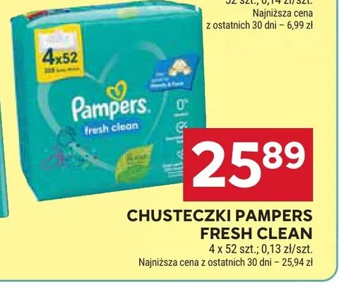 Chusteczki Pampers Fresh Clean promocja w Stokrotka