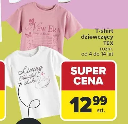T-shirt dziewczęcy TEX promocja w Carrefour