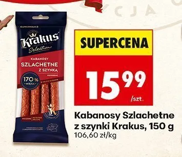 Kabanosy Szlachetne z szynki Krakus promocja w Biedronka