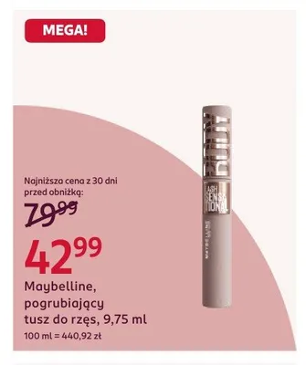 Pogrubiający tusz do rzęs Maybelline promocja w Rossmann
