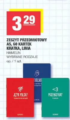 Zeszyt przedmiotowy A5 60 kartek linia Herlitz promocja w SPAR