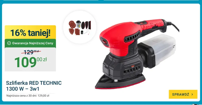 Szlifierka Red Technic 3w1 promocja w ERLI