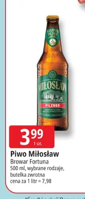 Piwo Miłosław promocja w Leclerc