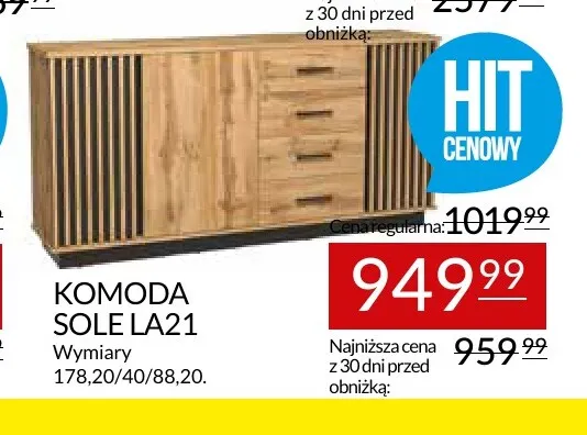 Komoda Sole LA21 promocja w Abra Meble