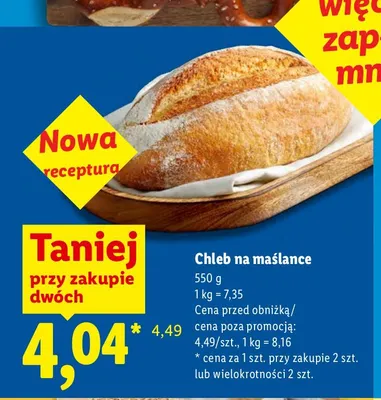 Chleb na maślance promocja w Lidl