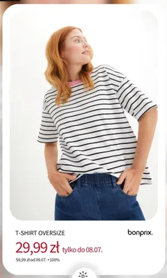 T-shirt oversize Bonprix promocja w bonprix