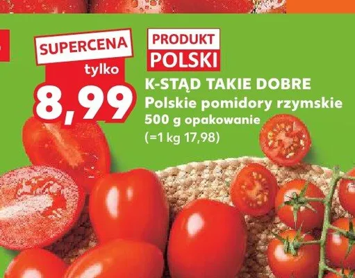 Polskie pomidory rzymskie K-Stąd Takie Dobre promocja w Kaufland