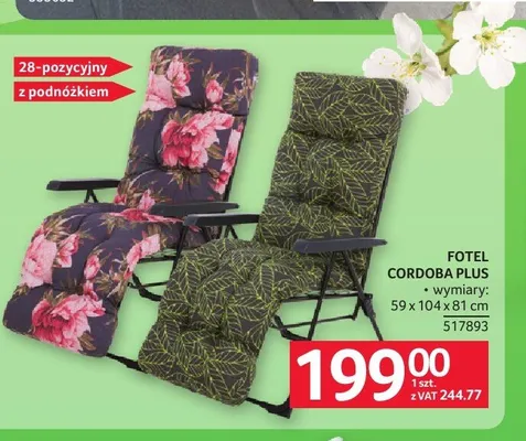 Fotel Cordoba Plus 59x104x81cm promocja w Selgros