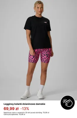 Legginsy kolarki dzianinowe damskie promocja w 4F
