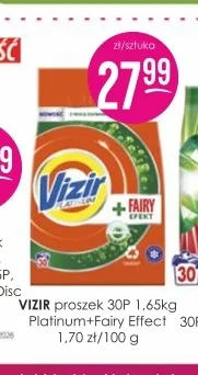 Proszek do prania Vizir Platinum + Fairy Effect promocja w Drogerie Jasmin
