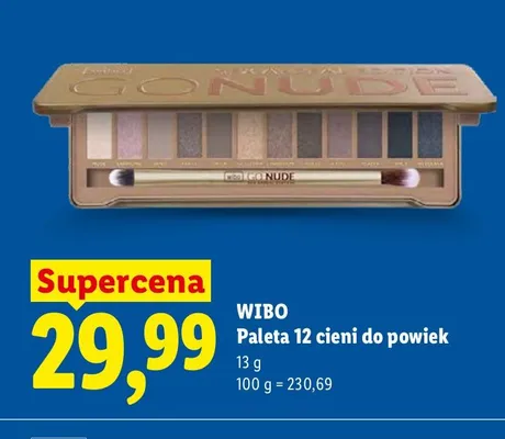 Paleta 12 cieni do powiek Wibo Go Nude promocja w Lidl