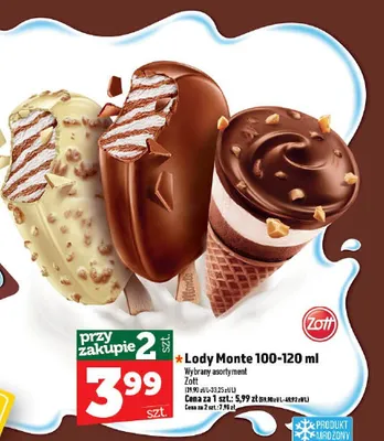 Lody Monte Zott promocja w TOPAZ