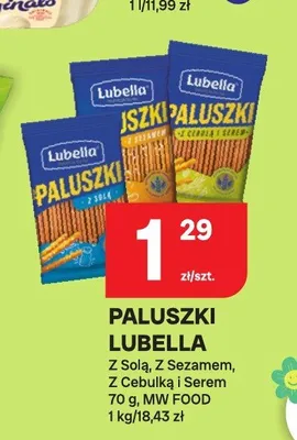 Paluszki Lubella z cebulką i serem promocja w Chorten