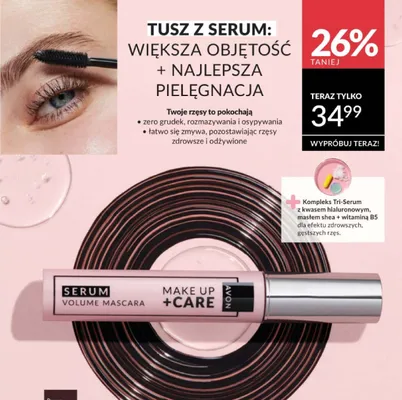 Tusz-serum do rzęs Avon Make Up + Care Brown Black promocja w AVON
