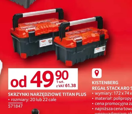 Skrzynki narzędziowe Titan Plus 22 cale promocja w Selgros
