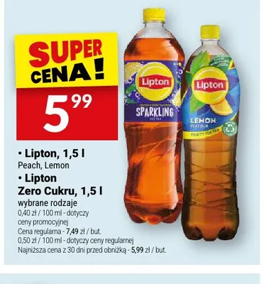 Herbata Lipton Peach promocja w Twój Market