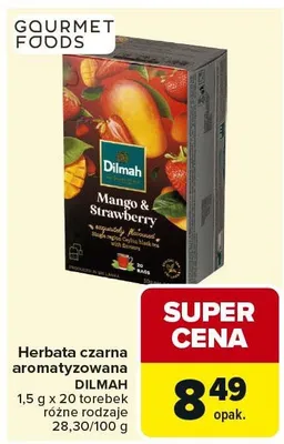 Herbata czarna aromatyzowana Mango & Strawberry promocja w Carrefour Market