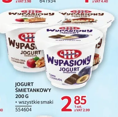 Jogurt śmietankowy Wypasiony ze śliwką i czekoladą Mlekovita promocja w Selgros