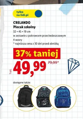 Plecak szkolny factor Coolpack promocja w Lidl