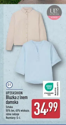 Bluzka z lnem damska UP2FASHION promocja w Aldi