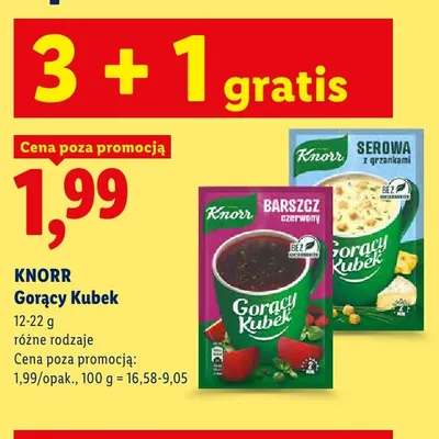 Zupa Knorr Gorący Kubek Barszcz czerwony promocja w Lidl