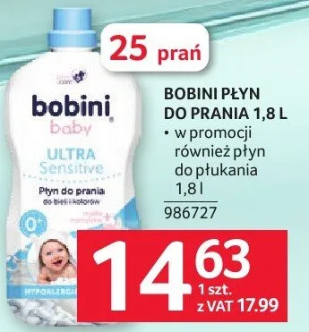 Płyn do prania Bobini Baby Ultra Sensitive 1,8l promocja w Selgros