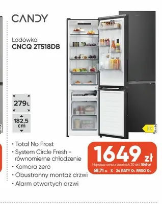 Lodówka Candy Cncq 2T518DB promocja w Max Elektro