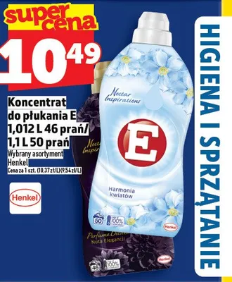Koncentrat do płukania E 1,012 L 46 prań / 1 L 50 prań promocja w TOPAZ