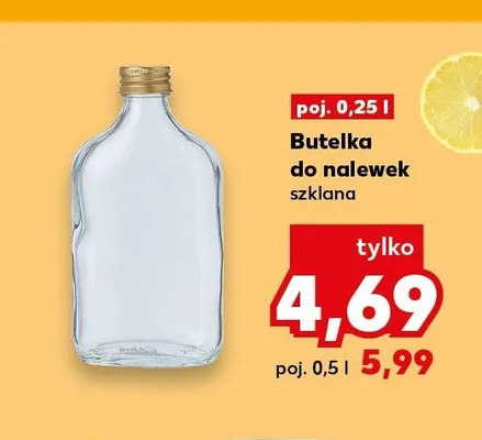 Butelka do nalewek szklana 0,25 l promocja w Kaufland