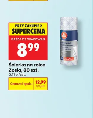 Ścierka na rolce Zosia promocja w Biedronka