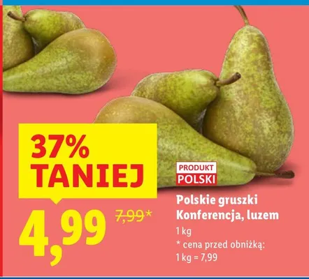 Polskie gruszki Konferencja, luzem promocja w Lidl