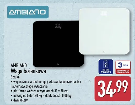 Waga łazienkowa promocja w Aldi