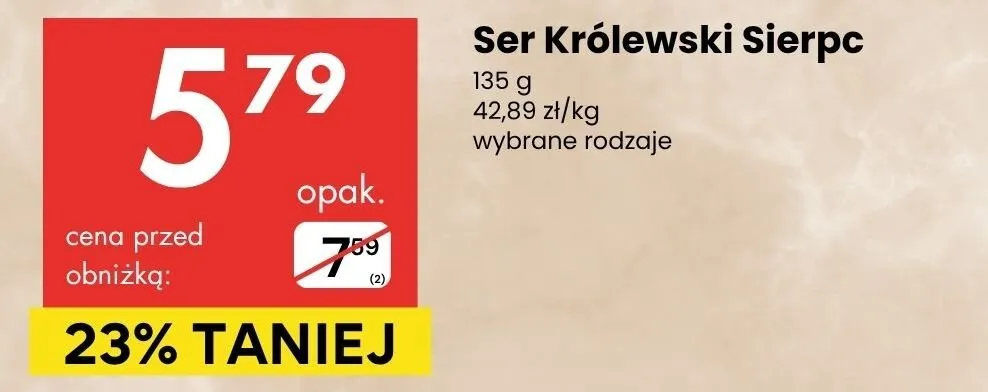 Ser Królewski plastry wybrane rodzaje promocja w Delikatesy Centrum