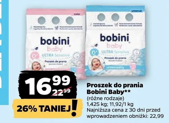Proszek do prania Bobini Baby różne rodzaje promocja w Netto