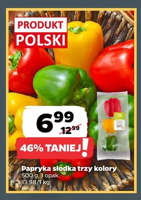 Papryka słodka trzy kolory promocja w Netto