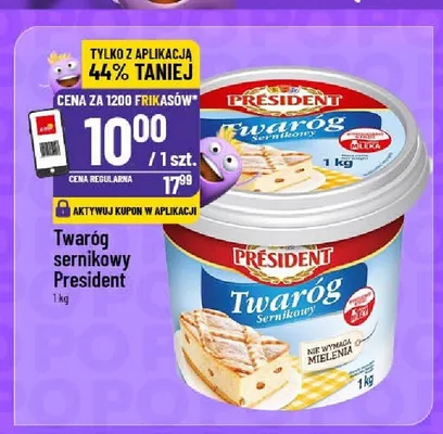 Twaróg sernikowy President promocja w POLOmarket