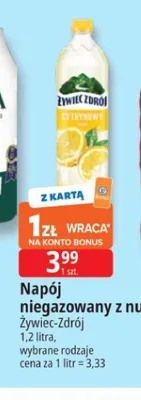 Napój niegazowany z nutą Żywiec-Zdrój cytrynowy 1,2l promocja w Leclerc