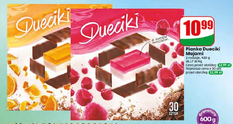 Pianka Dueciki malinowa Majami promocja w Dino