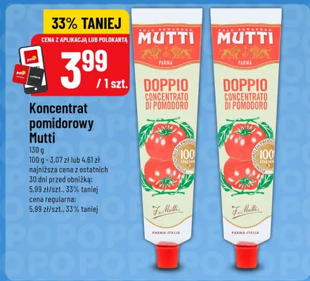 Koncentrat pomidorowy Mutti promocja w POLOmarket