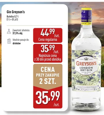 Gin Greyson's promocja w Aldi