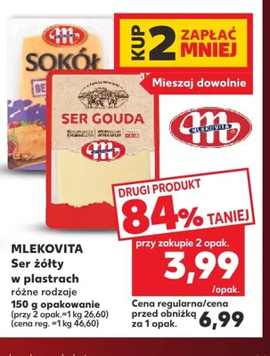 Ser żółty w plastrach Sokół Mlekovita promocja w Kaufland